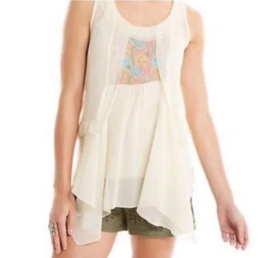 Matilda Jane Palisades Wonderful Parade Sheer Top size small